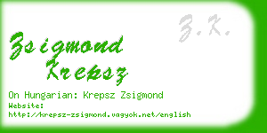 zsigmond krepsz business card